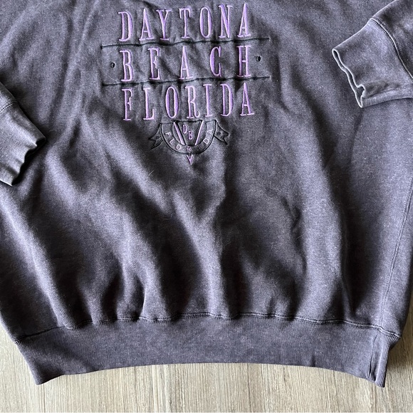 Vintage Daytona Beach Florida Men's Large Crewneck 90s Sweatshirt - Picture 7 of 9